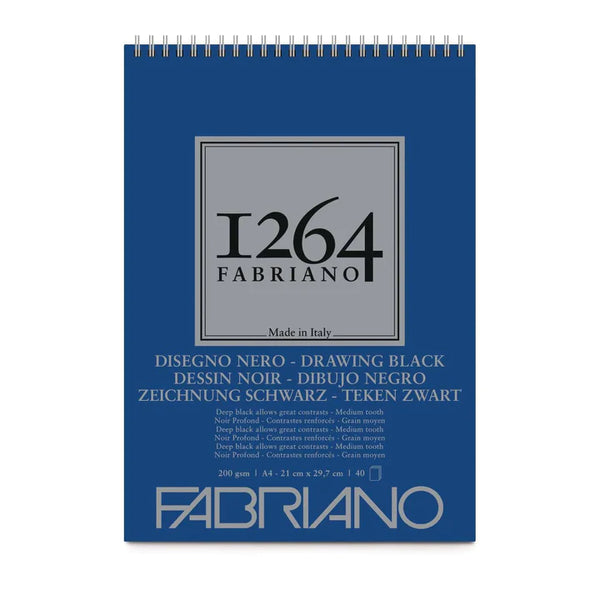 Fabriano 1264  BLACK DRAWING A4 200G SPI. 40SH