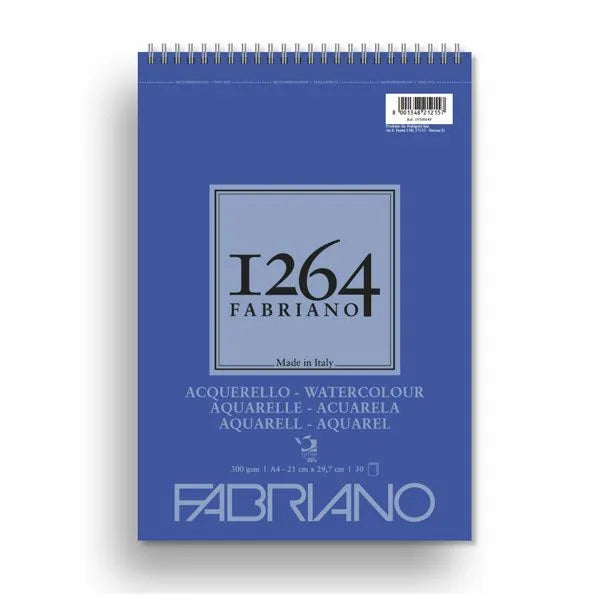 Fabriano 1264  WATERCOLOUR A4 300G SPI. 30SH