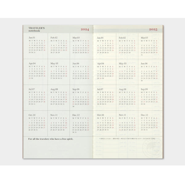 Traveler´s Notebook Kalender 2024 – Ugentlig + Memo