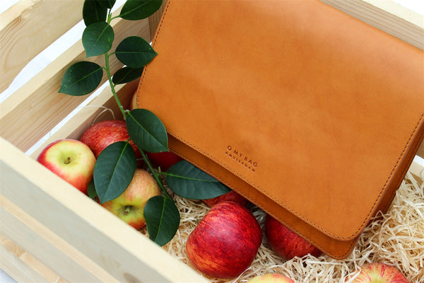 O My Bag Audrey Cognac VEGAN Apple Leather