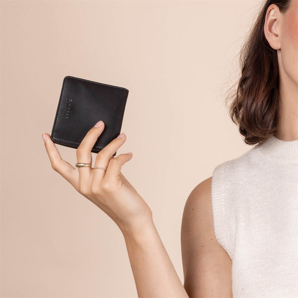 O My Bag Alex Fold-Over Wallet - Black Vegan Uppeal