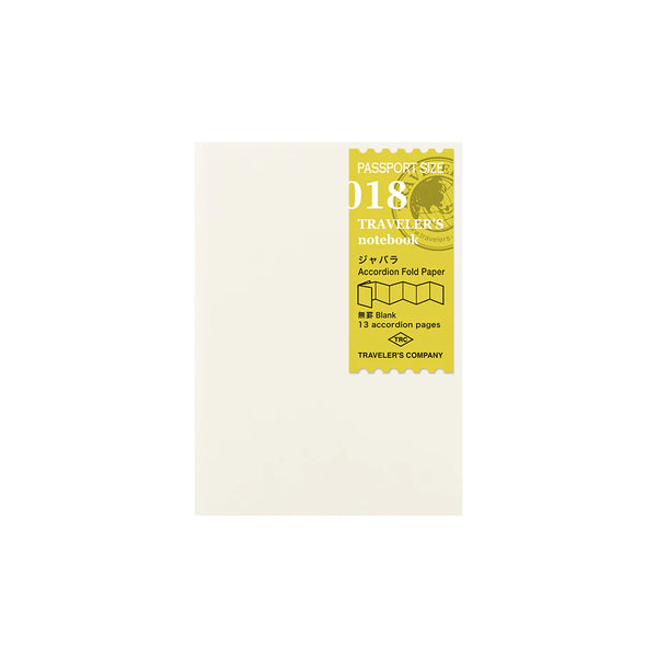 Traveler´s Company -  Accordion Fold Paper Refill Passport Size 018