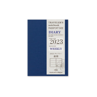 Traveler´s Notebook Kalender 2023 - 2. halvår- Passport Size - Ugentlig