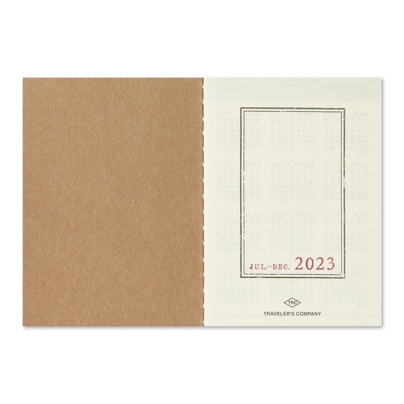 Traveler´s Notebook Kalender 2023 - 2. halvår- Passport Size - Ugentlig